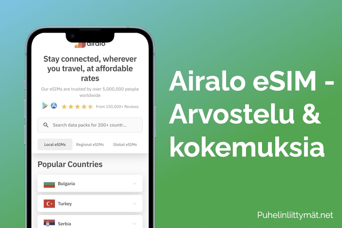 Airalo eSIM kokemuksia